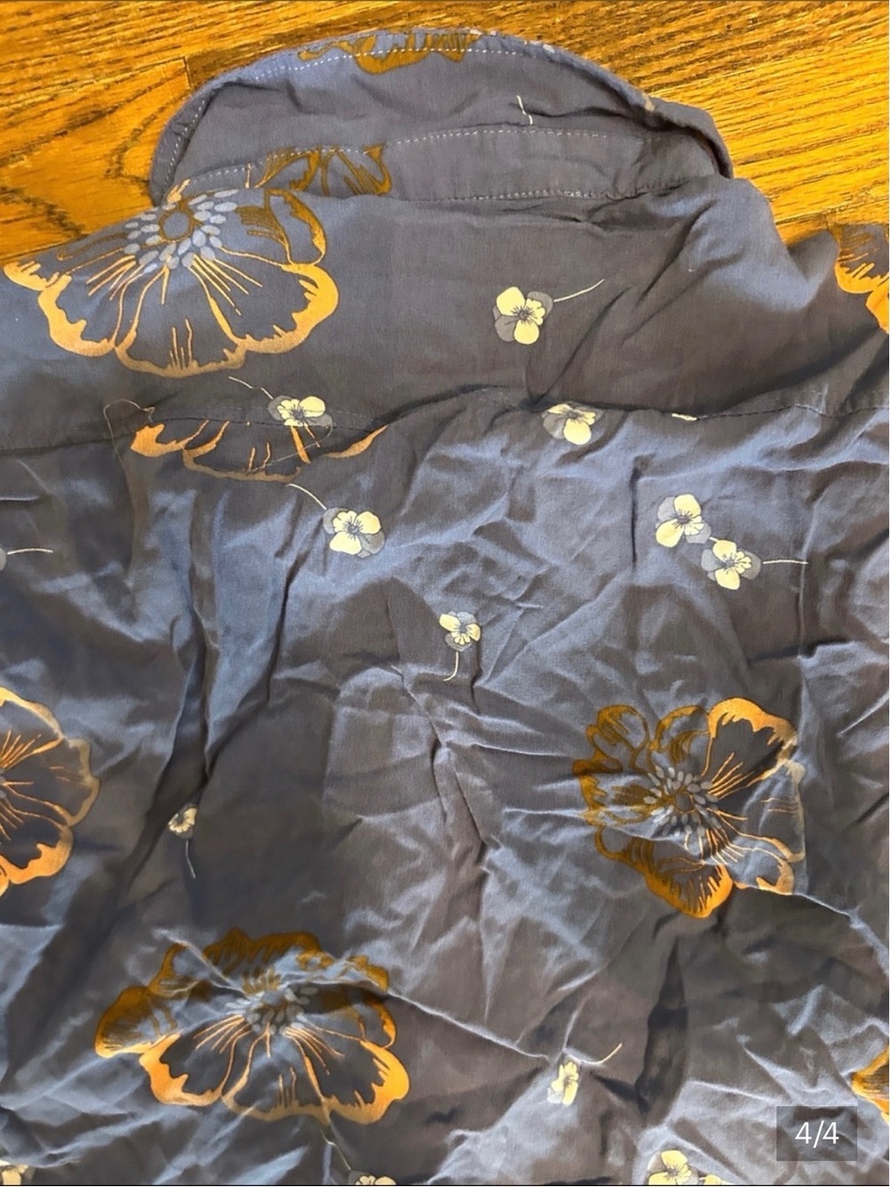 Brooklyn Cloth Blue Floral Short-Sleeve Button Down Shirt - Picture 3 of 3